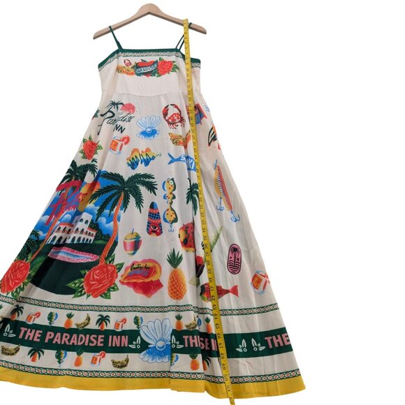 Commense Paradise Maxi Cami Dress Multicolor Sleeveless Smocked Vacation Size L - Picture 8 of 10